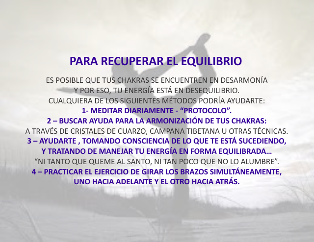Para recuperar el equilibrio  Agosto 15 de 2011